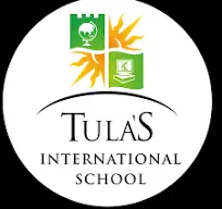 Tulas International School logo with a green leaf and sun design, symbolizing holistic education and sustainable learning.